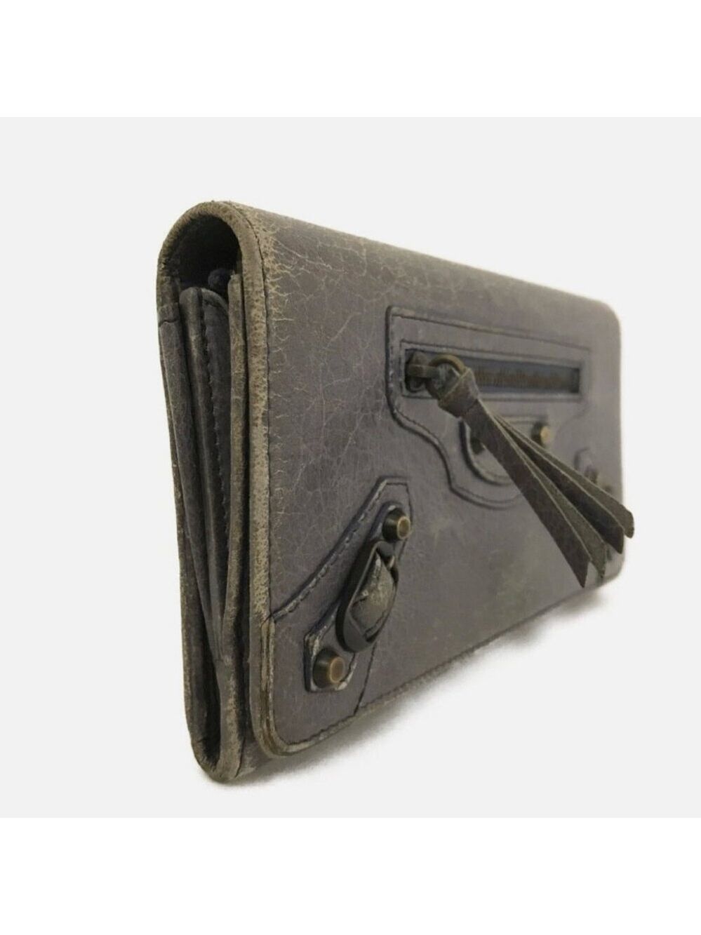 BALENCIAGA Classic Continental Leather Long Bifold Wallet Excellent Condition - Picture 2 of 8